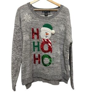 United States Sweaters Gray Festive Snowman Sweater